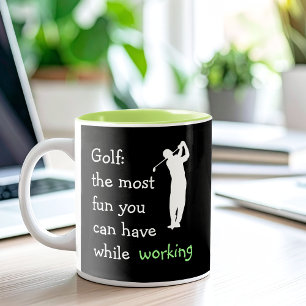 Funny Führungskraft Golf Geschenk Zweifarbige Tasse