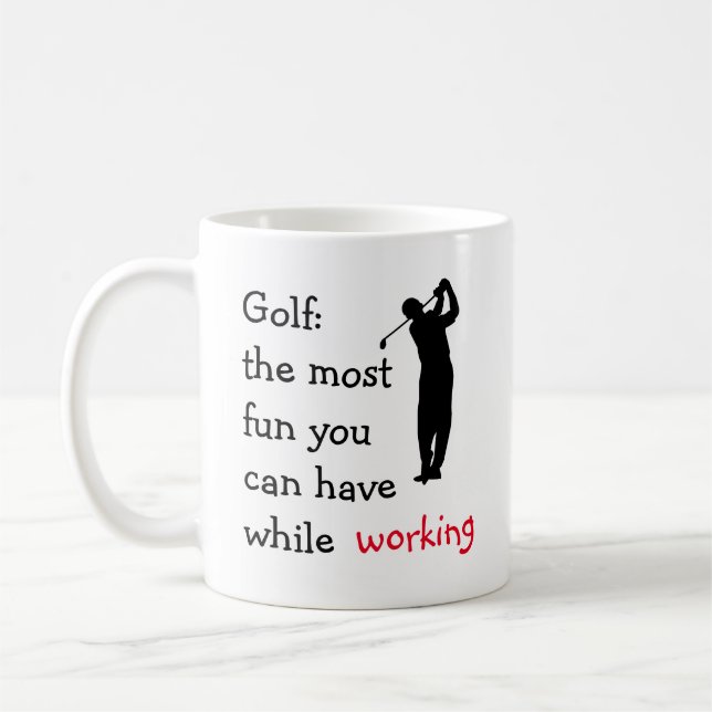 Funny Führungskraft Golf Theme Kaffeetasse (Links)