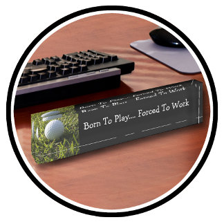 Funny Führungskraft Office Golf Thema Namensplakette