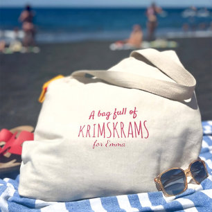 Funny "Full of Krimskrams" Zitat - Geschenk für de Jumbo Stoffbeutel
