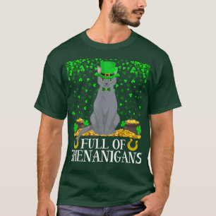 Funny full Shenanigans Russian Blue Cat St T-Shirt