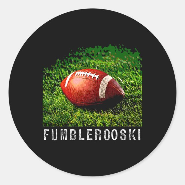 Funny Fumblerooski Football is Life Athlete Sport Runder Aufkleber (Vorderseite)