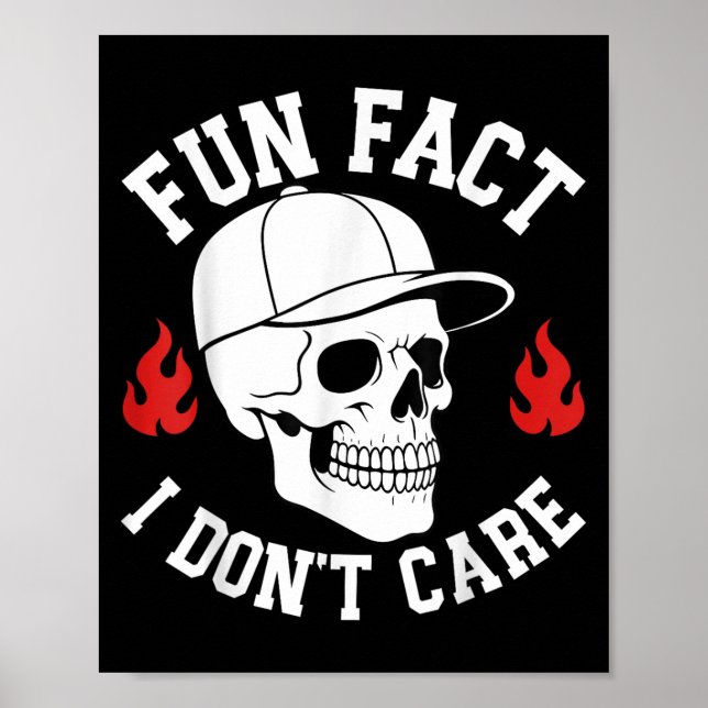 Funny Fun Fakt, dass Skeleton Sarcastic Adu mir eg Poster (Vorne)