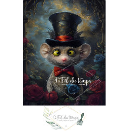 Funny fun Maus mit Hut Seidenpapier