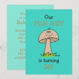 Funny Fun Typ Mann oder Junge Geburtstagsparty Ein Einladung
