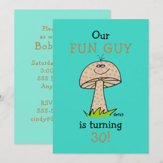 Funny Fun Typ Mann oder Junge Geburtstagsparty Ein Einladung