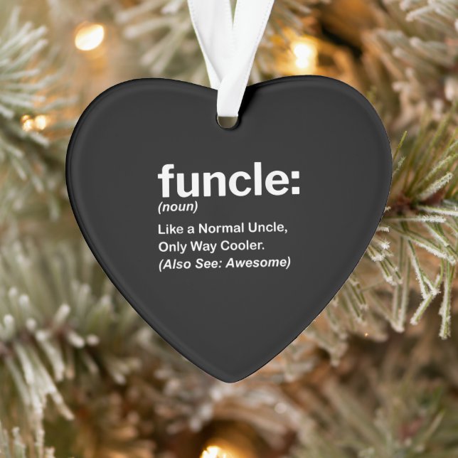 Funny Funcle Definition-Geschenk | Onkel Geschenke Ornament (Baum)