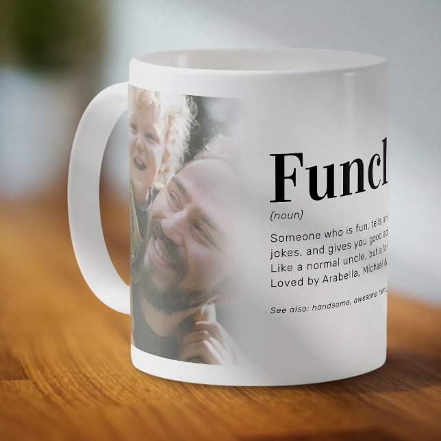 Funny Funcle Definition Uncle Foto Kaffeezubereitu Kaffeetasse (Von Creator hochgeladen)