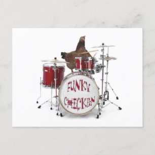 Funny Funky Chicken Postcard Postkarte