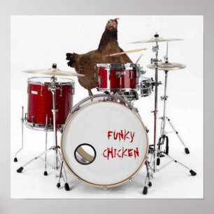 Funny FUNKY CHICKEN Poster