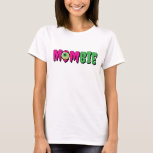 Funny Funky Mombie Halloween Zombie Pun Typografie T-Shirt