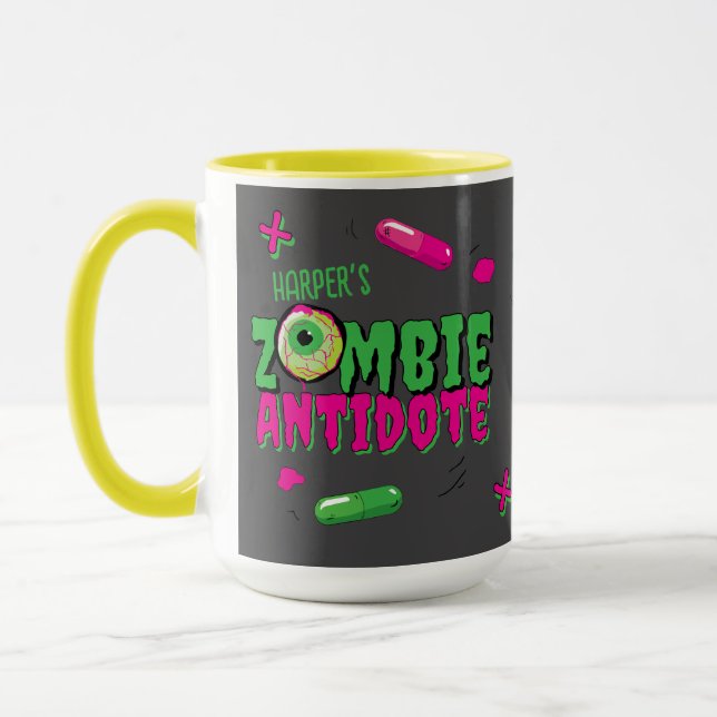 Funny Funky Zombie Antidote Shhh... Keine Gespräch Tasse (Links)