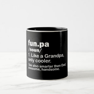Funny Funpa/Opa Definition Zweifarbige Tasse