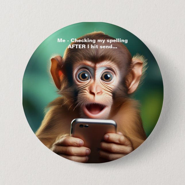 Funny - Für Menschen mit Dyslexie konzipiert Button (Vorderseite)