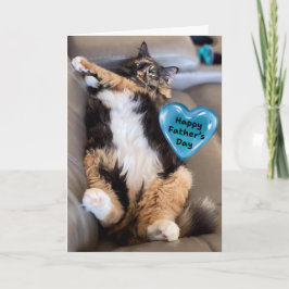Funny Furry Cat Vatertag Karte