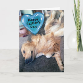 Funny Furry Golden Retriever Vatertag Karte