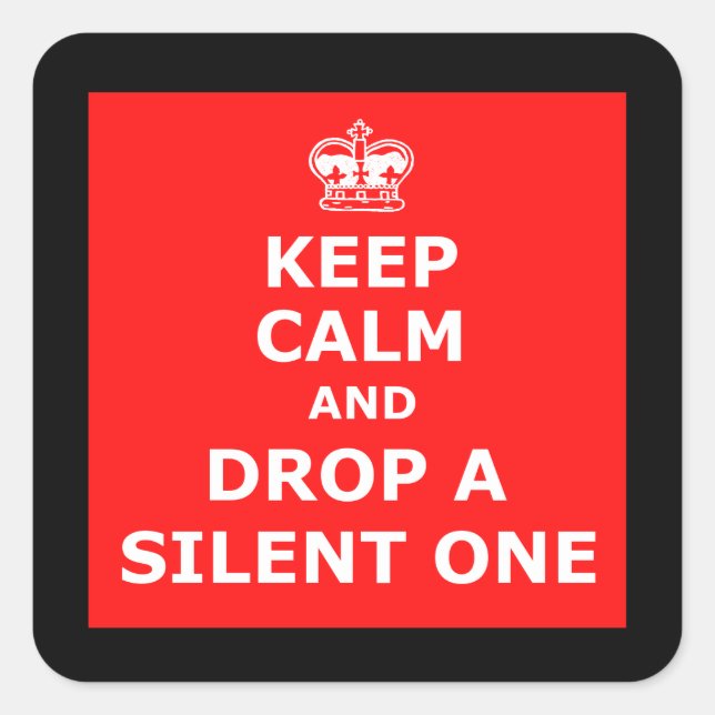 Funny Furz Quadratischer Aufkleber (Vorderseite)