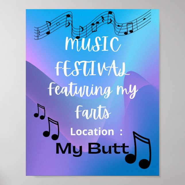 Funny Furz Spaß Musikfestival Poster (Vorne)