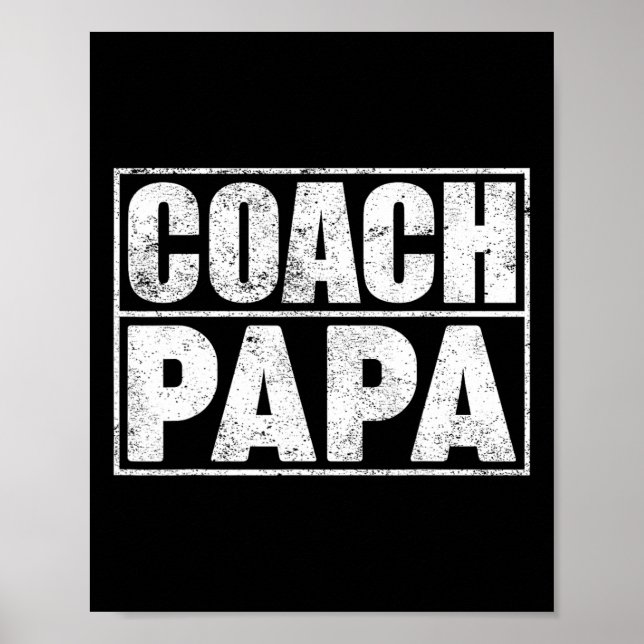 Funny Fußball Basketball Trainer Papa Vater Poster (Vorne)
