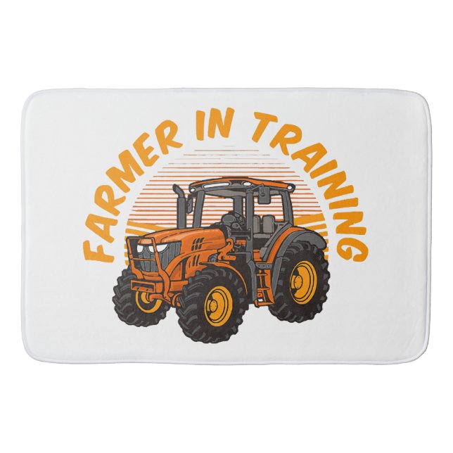 Funny Future Bauer in Training Traktor Farm Badematte (Vorderseite)