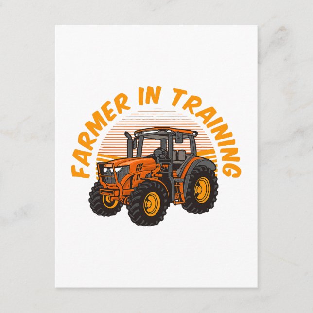 Funny Future Bauer in Training Traktor Farm Begleitkarte (Vorderseite)