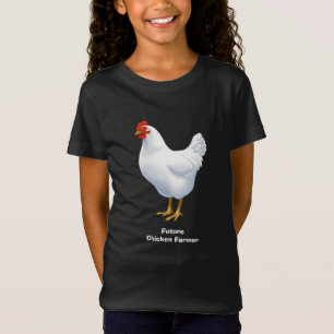 Funny Future Chickn Bauer White Hen T-Shirt