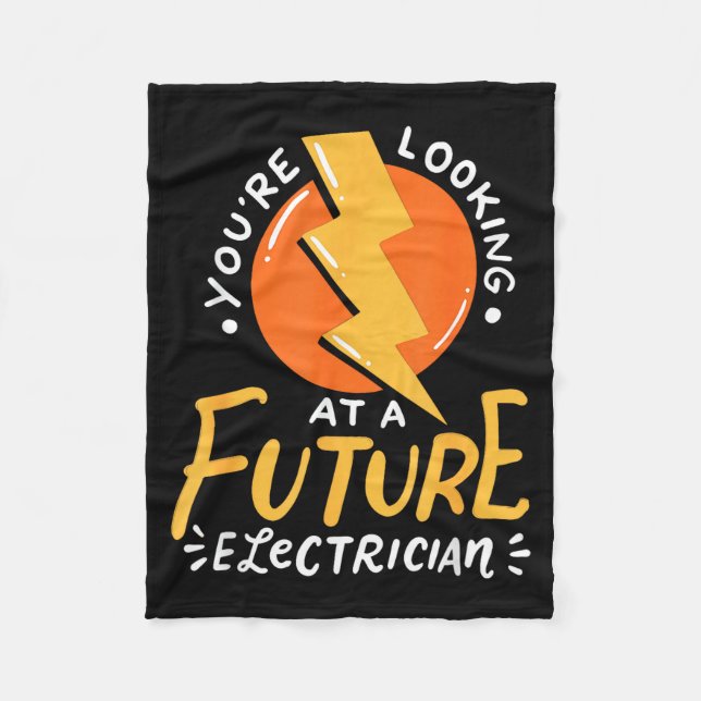 Funny Future Electrician Electrical Engineer  Fleecedecke (Vorderseite)