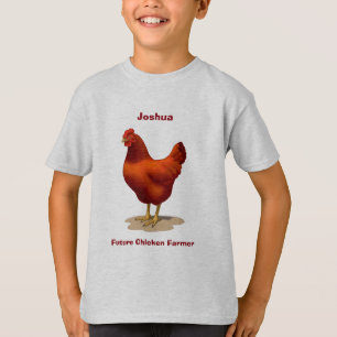 Funny Future Hühnchen Bauer Red Hain T-Shirt
