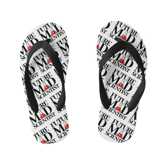 Funny Future Mad Scientists mit Chemie Beaker Kinderbadesandalen (Fußbett)