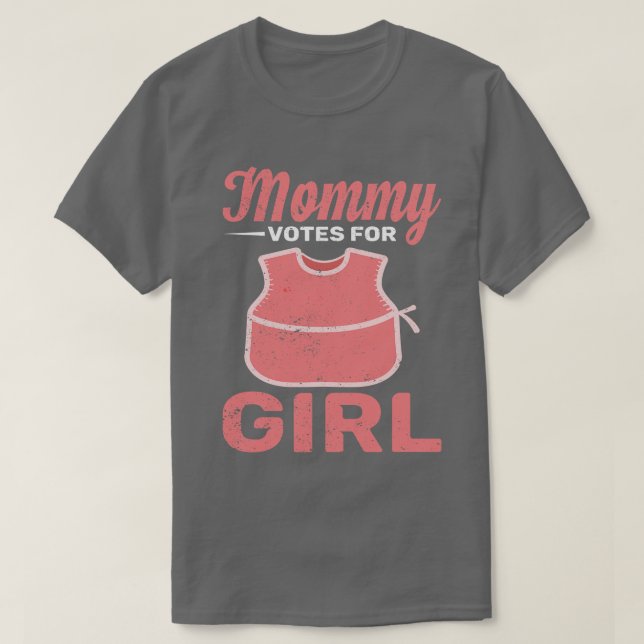 Funny Future Mommy Team Girl Gender Reveal Party T-Shirt (Design vorne)
