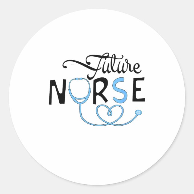 Funny Future Nurse Nursing School Student Nurse In Runder Aufkleber (Vorderseite)