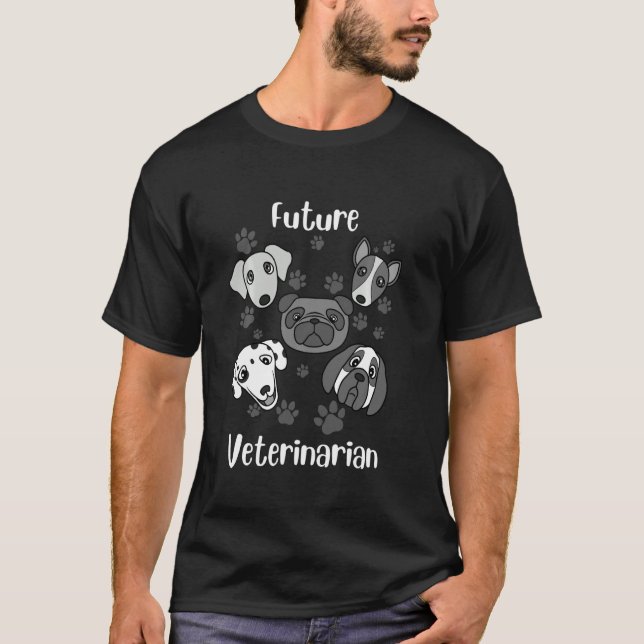 Funny Future Veterinary Niedlich Aspiration Vets K T-Shirt (Vorderseite)