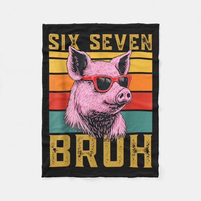 Funny G 67 6 7 Six Seven Meme Animal Retro Design  Fleecedecke (Vorderseite)