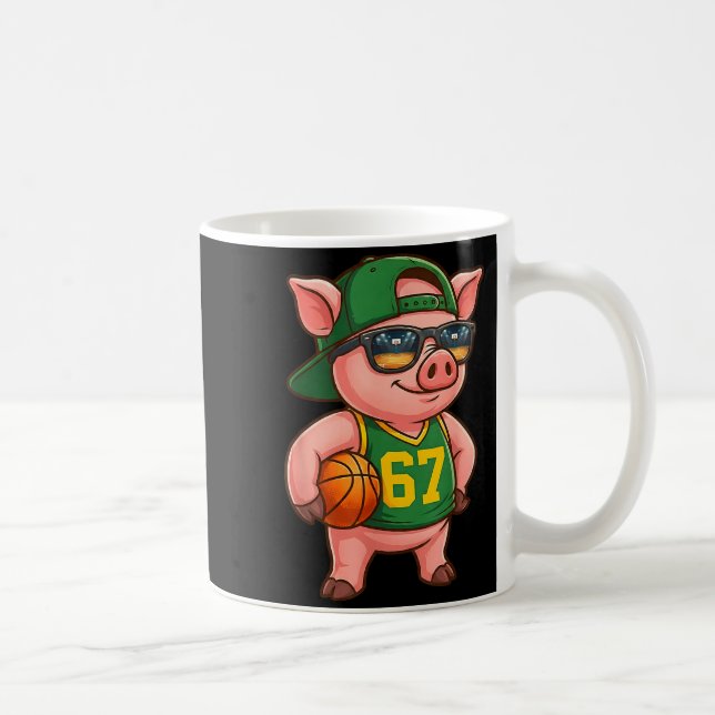Funny G Basketball 67 Gen Alpha Slang Srts Men Boy Kaffeetasse (Rechts)