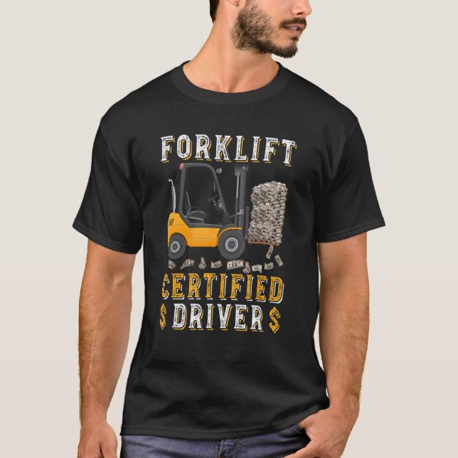 Funny Gabelstapler Meme Gabelstapler zertifiziert T-Shirt (Vorderseite)