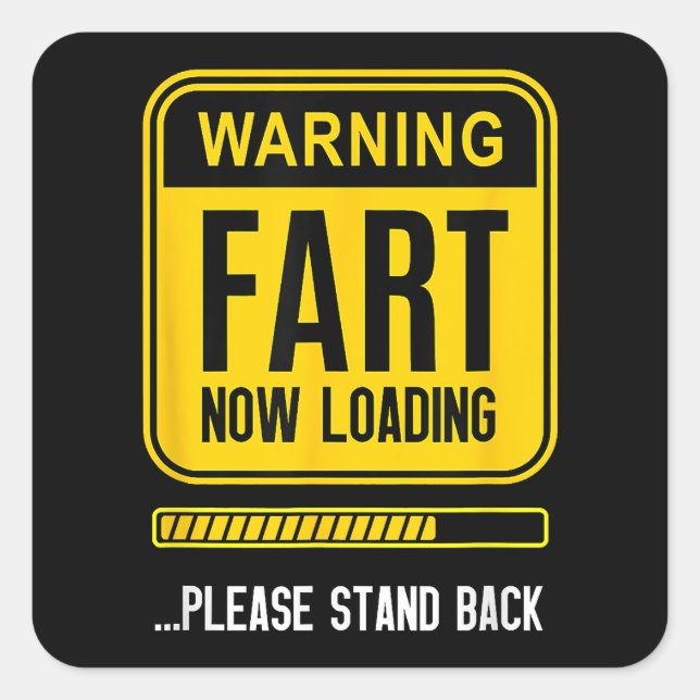 Funny Gag Quadratischer Aufkleber (Vorderseite)