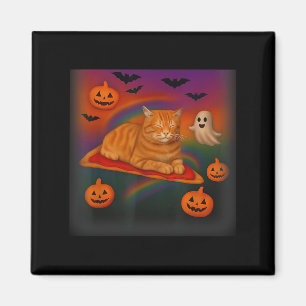 Funny Galaxy Cat In Space Cat Reiten Pizza Hallowy Magnet
