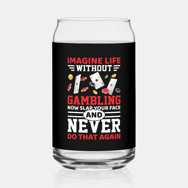 Funny Gambling Word Art Dosenglas (Vorderseite)