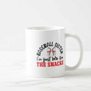 Funny Game Day Bysebyll Schwester Ich bin nur hier Kaffeetasse