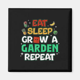 Funny Game Eat Sleep Groove Ein Garten Wiederholun Magnet