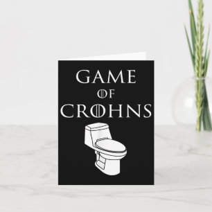 Funny Game of Crohns Awareness Chrons Disease Symp Karte