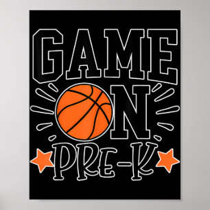 Funny Game On Pre-k Kids Basketball Vorschule Spor Poster