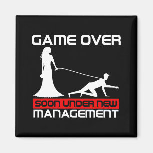 Funny Game Over Bride Geschenk Bachelorette Weddin Magnet