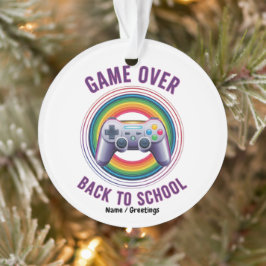 Funny Game Over Controller Teacher KIds Level Up Ornament