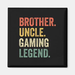 Funny Gamer Brother Uncle Gaming Legend Vintag Vi Magnet