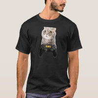 Funny Gamer Cat Videogame Spaß Play Station Cont