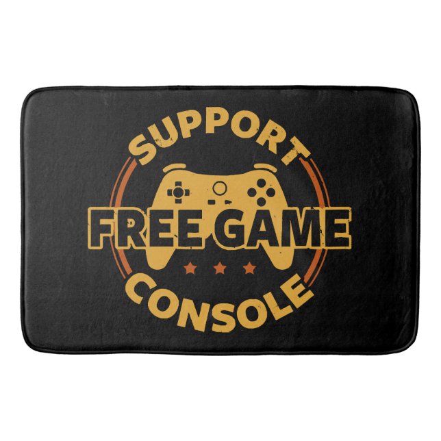 Funny Gamer Console Protest Gaming Badematte (Vorderseite)