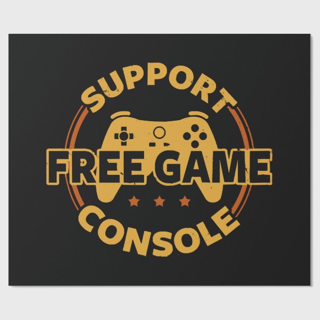 Funny Gamer Console Protest Gaming Geschenkpapier (Flach)
