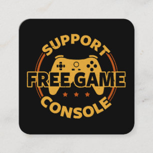 Funny Gamer Console Protest Gaming Quadratische Visitenkarte