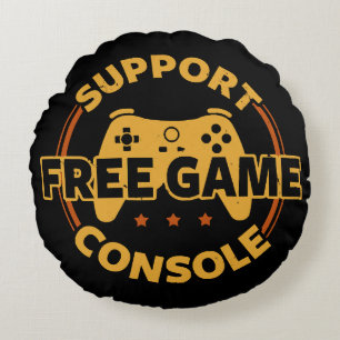 Funny Gamer Console Protest Gaming Rundes Kissen